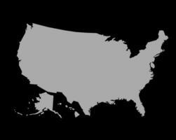EUA mapa vetor silhueta em uma Preto fundo.