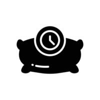 dormir Tempo glifo ícone. vetor ícone para seu local na rede Internet, móvel, apresentação, e logotipo Projeto.