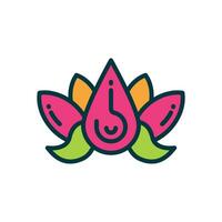 lótus flor preenchidas cor ícone. vetor ícone para seu local na rede Internet, móvel, apresentação, e logotipo Projeto.