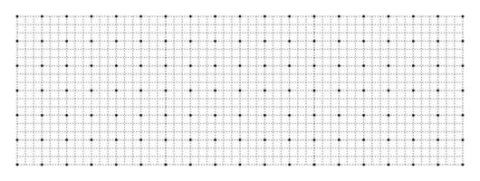 geométrico rede com quadrados e pontos fundo. a medida em branco branco modelo com Preto linhas para elaboração e técnico Projeto com milímetro vetor marcações