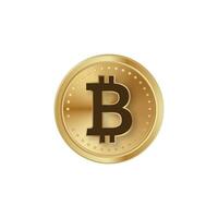 bitcoin dourado moeda. btc digital moeda símbolo vetor