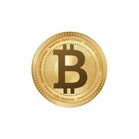 bitcoin dourado moeda. btc digital moeda símbolo vetor