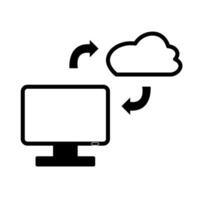 nuvem armazenamento relacionado ícone em fundo para gráfico e rede Projeto. vetor