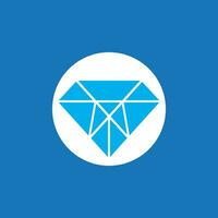 joalheria linha arte diamante logotipo ícone e símbolo vetor