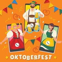 nova celebração normal da oktoberfest vetor