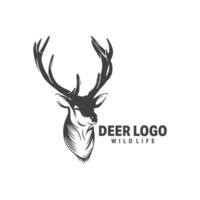 modelo de vetor de design de logotipo de cervo