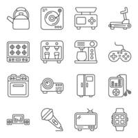 pacote do eletrodomésticos plano ícones vetor