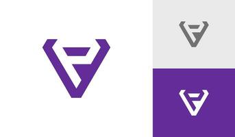 carta vp inicial monograma logotipo Projeto vetor