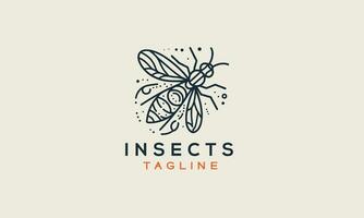 insetos vetor logotipo ícone Projeto minimalista