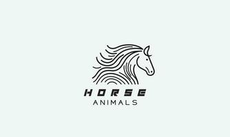 cavalo vetor logotipo ícone minimalista linha arte