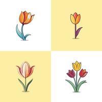 tulipa vetor grampo arte ilustração