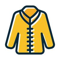 casaco vetor Grosso linha preenchidas Sombrio cores ícones para pessoal e comercial usar.