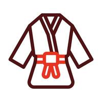 judo vetor Grosso linha dois cor ícones para pessoal e comercial usar.