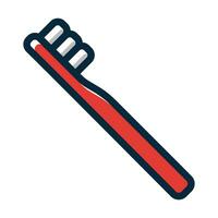 escova de dente vetor Grosso linha preenchidas Sombrio cores ícones para pessoal e comercial usar.