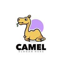 camelo mascote desenho animado logotipo vetor