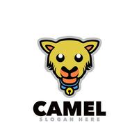 camelo cabeça mascote logotipo vetor