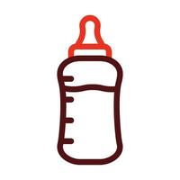 bebê garrafa vetor Grosso linha dois cor ícones para pessoal e comercial usar.