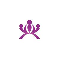 pessoas logotipo Projeto. abstrato estilo com feliz logotipo símbolo ícone Projeto para saúde vetor