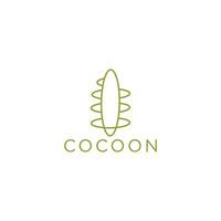 ícone e símbolo de vetor de modelo de logotipo cocoon