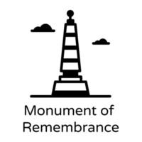 monumento de recordação vetor