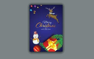 impressão Natal cartão vetor e modelo para seu trabalhos