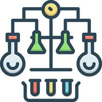 cor ícone para experimental vetor