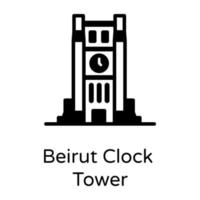 torre do relógio de Beirute vetor