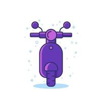 ilustração vetorial de scooter com contorno vetor