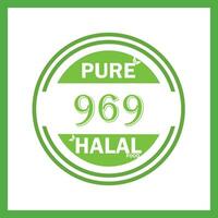 Projeto com halal folha Projeto 969 vetor
