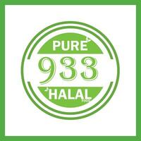 Projeto com halal folha Projeto 933 vetor