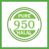 Projeto com halal folha Projeto 950 vetor