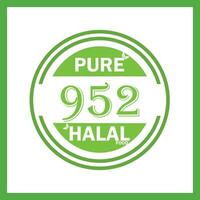 Projeto com halal folha Projeto 952 vetor