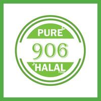 Projeto com halal folha Projeto 906 vetor