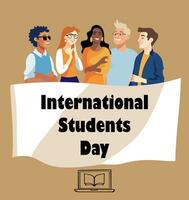 vetor ilustração Projeto conceito do internacional alunos dia