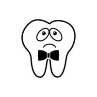 dente ícone vetor. dente fada ilustração placa. engraçado dente símbolo ou logotipo. vetor