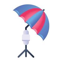 guarda-chuva e equipamento do estúdio vetor