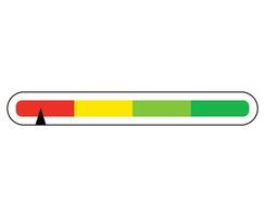 listra cor escala metro. painel calibre com discar mostrando positivo verde e negativo vermelho pressão com painel de controle vetor velocímetro