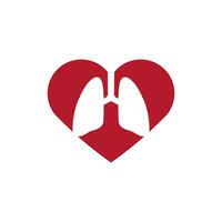 pulmões e lareira ícone. médico vetor. remédio logotipo Projeto modelo para clínica. coração símbolo isolado vetor