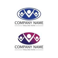 o logotipo de pessoas e o ícone de família de vetor são bem-sucedidos na comunidade de logotipo