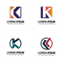 letra k logotipo ícone ilustração modelo de design vetor