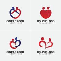 pessoas com amor casal vetor logotipo ícone símbolo vetor