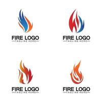 modelo de vetor de design de logotipo de chama de fogo