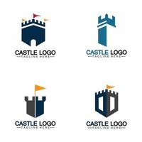 modelo de design de ilustração vetorial símbolo de logotipo de castelo vetor