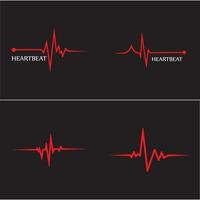 arte design saúde médico pulsação do coração vetor