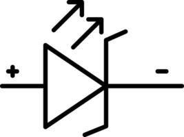 ícone de vetor de diodo emissor de luz