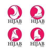 modelo de design de ícone de vetor de logotipo hijab