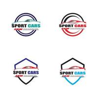 vetor de design de modelo de logotipo de carro esporte
