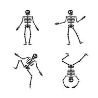 ilustração do esqueleto do feliz dia das bruxas vetor
