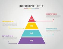 modelo de infográfico com estilo de pirâmide com texto em espaço livre vetor