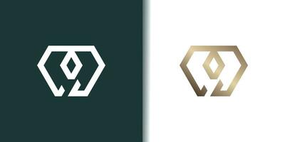 diamante logotipo Projeto ícone com criativo conceito idéia vetor